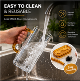 Premium Borosilicate Glass Mug with Lid, Handle & Reusable Straw – Heat Resistant Drink Cup